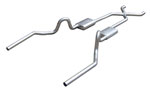 Pypes A-Body 2.5" Crossmember Back w/ X-Pipe System 304SS no Mufflers; 1964-1972