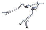 Pypes Chevy 2.5" Crossmember-back System w/ X-pipe with RacePro Mufflers