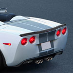 SPEC-D Tuning Chevrolet Corvette Frp Style Spoiler Matte Black; 2005-2013