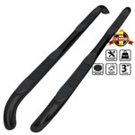 SPEC-D Tuning Toyota Rav4 3 Inches Round Side Step Bar - Black; 2006-2012