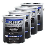 STEEL-IT Black Polyurethane Case 4 x 1 Gallon