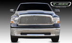 T-Rex Dodge Ram 1500 Pick Up - Upper Class Polished Stainless Mesh Grille - 1 Pc Full Open (Requires cutting factory cross bars in OE grille); 2009-2012