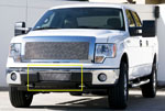 T-Rex Ford F-150 - Upper Class Polished Stainless Bumper Mesh Grille - With Formed Mesh Center; 2009-2013