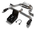 ARMYTRIX Stainless Steel Valvetronic Catback Exhaust System Volkswagen Golf / GTI with Dual Black Tips; 2008-2013