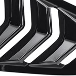 SPEC-D Tuning Ford Mustang Window Louver - Glossy Black; 2015-2022