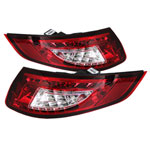 Spyder Porsche 997 LED Tail Lights - Red Clear - (ALT-YD-P99705-LED-RC); 2005-2008