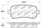 StopTech Street Select Brake Pads Dodge Journey, Rear; 2009-2011