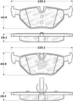 StopTech Street Brake Pads Saab 43348, Rear