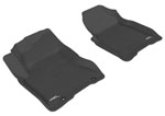 3D MAXpider 2008-2013 Nissan Rogue Kagu 1st Row Floormat - Black; 2008-2013