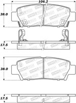 StopTech Street Brake Pads Toyota Avalon, Rear