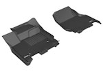 3D MAXpider 2015-2020 Ford F-150 Sprcab/Sprcrew Kagu 1st Row Floormat - Black; 2015-2020