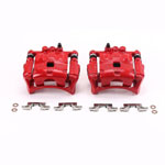 Power Stop 11-17 Ford Fiesta Front Red Calipers w/Brackets - Pair; 2011-2017