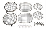 Kentrol 76-86 Jeep Wire Mesh Guard Set 6 Pieces CJ - Polished Silver; 1976-1986