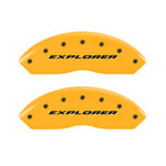 MGP 4 Caliper Covers Engraved Front & Rear Explorer Yellow Finish Black Char 2006 Ford Explorer; 2006-2010