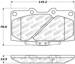 StopTech Sport Brake Pads Nissan 300ZX, Front; 1990-1996