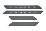 Putco 19-20 Ford Ranger SuperCrew - w/ RANGER Etching (4pcs) Black Platinum Door Sills; 2019-2022