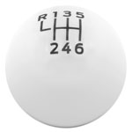 Ford Racing 15-19 Ford Mustang EcoBoost / GT w/ 6-Speed Manual Transmission Bullitt White Shift Knob; 2015-2019