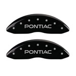 MGP 4 Caliper Covers Engraved Front Pontiac Rear Arrow Black Finish Sil Char 2004 Pontiac Bonneville; 2004-2005