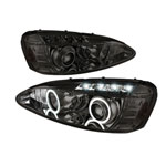 Spyder Pontiac Grand Prix Halo LED ( Replaceable LEDs ) Projector Headlights - Smoke - (PRO-YD-PGP04-HL-SMC)