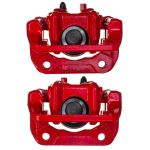 Power Stop 07-11 Honda CR-V Rear Red Caliper w/Bracket (Pair); 2007-2011