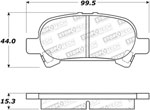 StopTech Street Brake Pads Toyota Solara, Rear; 2000-2003