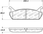 StopTech Street Brake Pads Mazda Protege Front Caliper Cast# 22-14, Rear; 1990-1994