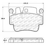 StopTech Street Select Brake Pads Porsche Cayman Iron Disc, Front; 2006-2006