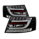 Spyder Audi A6 4Dr Sedan Only (non-Quattro) Light Bar LED Tail Lights - LED Model Only - Black - (ALT-YD-AA605V2-LBLED-BK)