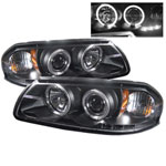 Spyder Chevrolet Impala Halo LED ( Non Replaceable LEDs ) Projector Headlights - Black - (PRO-YD-CHIP00-HL-BK)