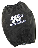 K&N Black DryCharger Round Tapered Air Filter Wrap 5.5in Base ID x 4.5in Top ID x 6.5in H