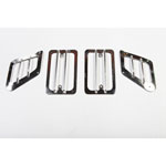 Rugged Ridge 97-06 Jeep Wrangler TJ Stainless Steel Side Marker / Turn Signal Euro Guard Set; 1997-2006