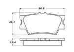 StopTech Street Brake Pads Lexus ES350, Rear