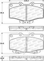 StopTech Street Brake Pads Toyota T100, Front; 1993-1998