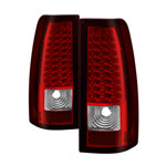 xTune GMC Sierra 1500/2500/3500 Fleetside LED Tail Lights - Red Clear