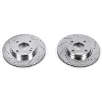 Power Stop 11-19 Ford Fiesta Front Evolution Drilled & Slotted Rotors - Pair