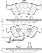 StopTech Sport Brake Pads Audi S6, Front; 2007-2011