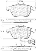 StopTech Sport Brake Pads Audi 100 Quattro, Front; 1992-1994