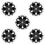 Ford Racing 21-22 Bronco 18in Black Machined Face Wheel Kit; 2021-2024