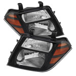 xTune Nissan Pathfinder Amber Crystal Headlights - Black