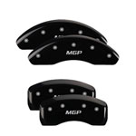 MGP 4 Caliper Covers Engraved Front & Rear Circle K/Kia Black Finish Silver Char 2018 Kia Stinger; 2017-2017