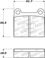 StopTech Street Brake Pads Porsche 914 Fr 9/72, Front; 1972-1972