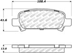 StopTech Street Select Brake Pads Subaru Legacy L, Rear; 2002-2002