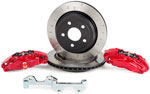 Alcon Jeep Wrangler JL 350x32mm Rotors 6-Piston Red Calipers Front Brake Kit