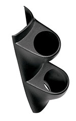 Autometer 79-93 Ford Mustang Dual 2 1/16 Inch Black Gauge Pod; 1979-1993