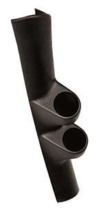 Autometer 98-02 Dodge Ram (Exc 02 1500) Black 52mm Dual Pillar; 1998-2002