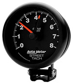 Autometer Z-Series 3-3/4in 8K RPM Pedestal w/ Red Line Tachometer Gauge