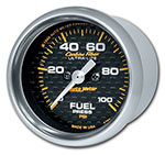 Autometer Carbon Fiber 52mm 100 PSI Electronic Fuel Pressure Gauge