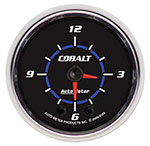 Autometer Cobalt 2-1/16in 12 Hour Analog Clock; 2012-2012