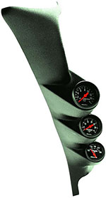 Autometer 99-06 Ford Powerstroke/SD Black Triple Pillar Z-Series Gauge Kit; 1999-2006