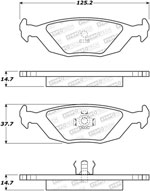 StopTech Street Brake Pads Saab 9000, Rear